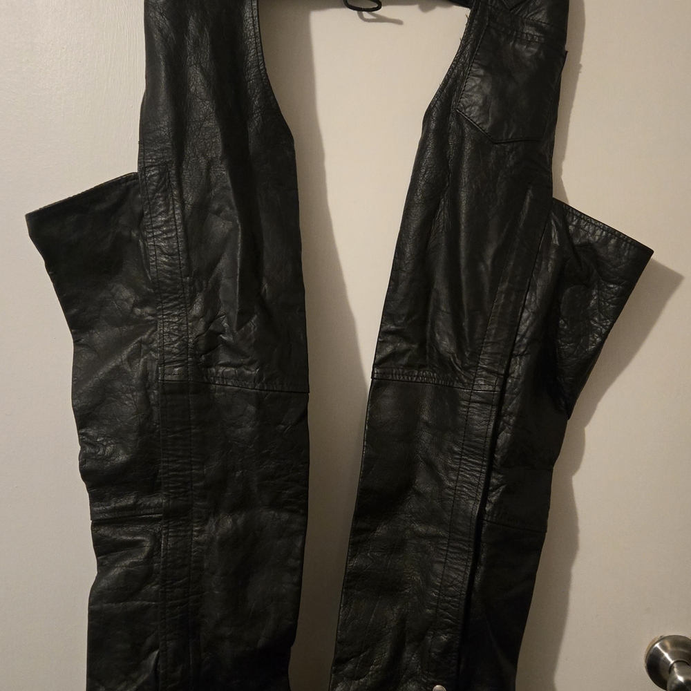 Black Leather Chaps